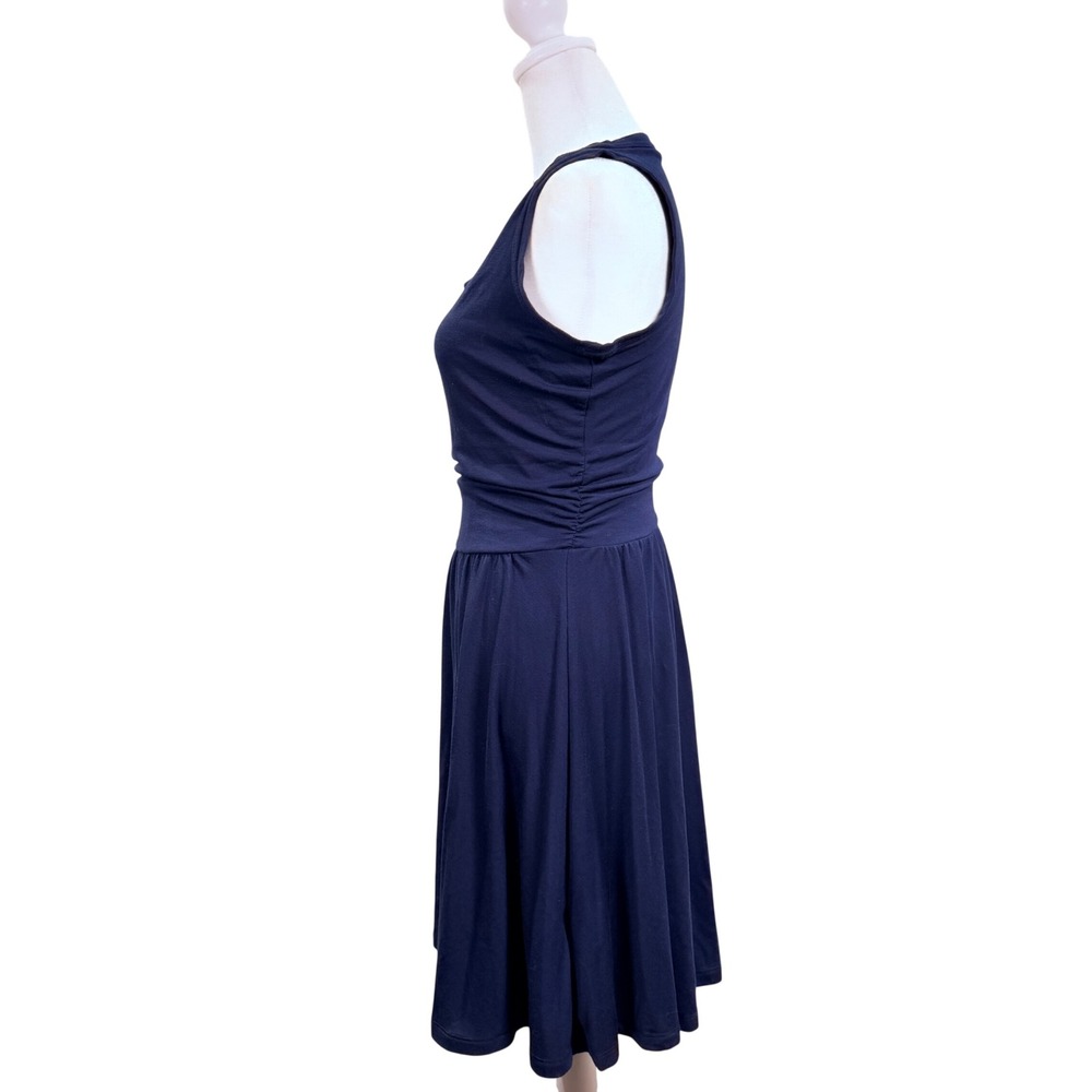 Old Navy Dress Fit & Flare Sleeveless Jersey Small Petite Navy Blue Casual - Picture 3 of 9